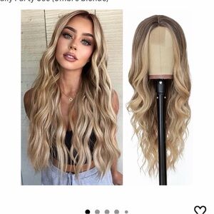 Long Wavy Blonde Ombre Wig 26 inches